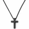 Lucleon Iconic | Black Stainless Steel Cross Curb Chain Necklace -MEN NECKLACES shop 1 50 1 189 1 44 1