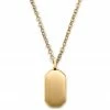 Lucleon Gold-Tone ID Dog Tag Cable Chain Necklace 2 Lucleon Gold-Tone ID Dog Tag Cable Chain Necklace -MEN NECKLACES shop 2 1.12c5525120d88a373a5eeea7c20a617b