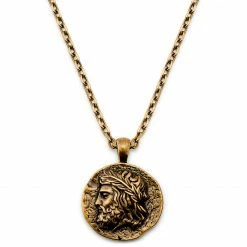 Lucleon Obelius | Vintage Gold-Tone Emperor Coin Cable Chain Necklace