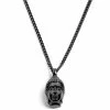 Lucleon Iconic | Black Stainless Steel Buddha Curb Chain Necklace -MEN NECKLACES shop 2 1 84 1 390 1