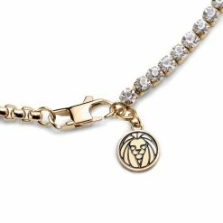 Lucleon Amager | Gold-Tone Zirconia Stainless Steel Chain Necklace -MEN NECKLACES shop 2 3llamag