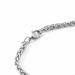 Fort Tempus Silver-Tone Stainless Steel Crusader Cross Curb Chain Necklace -MEN NECKLACES shop 2 4 copy 53