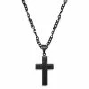 Lucleon Gunmetal Stainless Steel & Black Carbon Fibre Inlay Cross Cable Chain Necklace -MEN NECKLACES shop 20 13684c2fce9d449584e48b98c51b74ab8