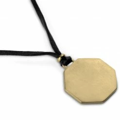 Lucleon Gold-Tone Octagonal Plate & Black Rope Necklace -MEN NECKLACES shop 20473e03a31b509676254ee25ed5f0ff4b79