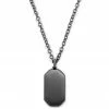 Lucleon Gunmetal Stainless Steel With ID Dog Tag Cable Chain Necklace 1 Lucleon Gunmetal Stainless Steel With ID Dog Tag Cable Chain Necklace -MEN NECKLACES shop 20475 01