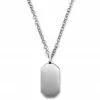 Lucleon Silver-Tone Stainless Steel With ID Dog Tag Cable Chain Necklace 2 Lucleon Silver-Tone Stainless Steel With ID Dog Tag Cable Chain Necklace -MEN NECKLACES shop 21214 01
