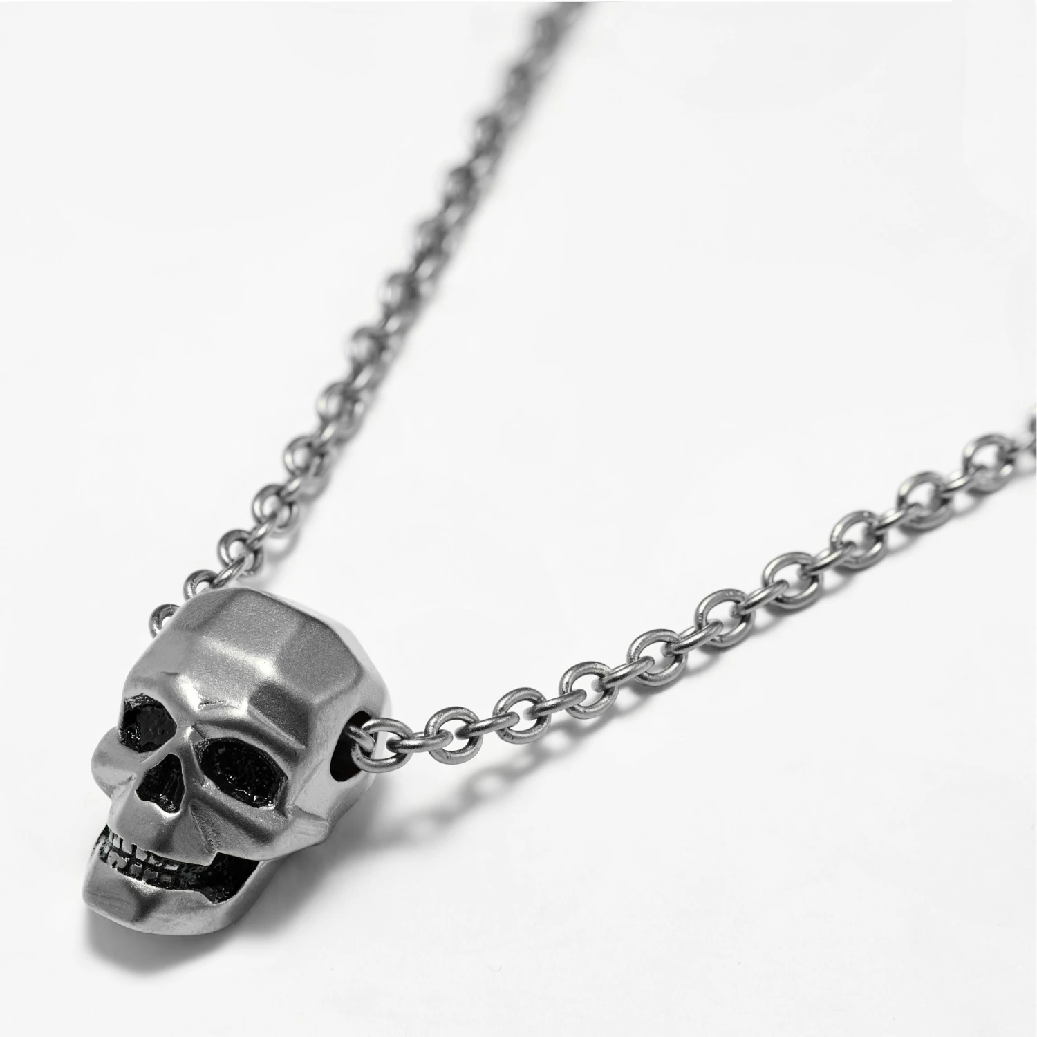 Moody Mason Silver-Tone Stainless Steel Skull Cable Chain Necklace 4 Moody Mason Silver-Tone Stainless Steel Skull Cable Chain Necklace - Image 2