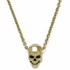 Moody Mason Gold-Tone & Black Skull Cable Chain Necklace 1 Moody Mason Gold-Tone & Black Skull Cable Chain Necklace -MEN NECKLACES shop 21460 1