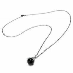 Moody Mason Silver-Tone Stainless Steel Claw & Black Agate Stone Cable Chain Necklace -MEN NECKLACES shop 21462 3