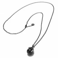 Moody Mason Grey Stainless Steel Claw & Black Agate Stone Cable Chain Necklace -MEN NECKLACES shop 21464 3
