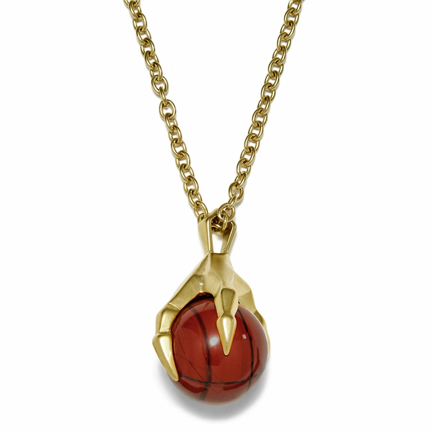 Moody Mason Gold-Tone Claw & Red Jasper Stone Cable Chain Necklace 3 Moody Mason Gold-Tone Claw & Red Jasper Stone Cable Chain Necklace