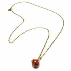Moody Mason Gold-Tone Claw & Red Jasper Stone Cable Chain Necklace 10 Moody Mason Gold-Tone Claw & Red Jasper Stone Cable Chain Necklace -MEN NECKLACES shop 21466 03