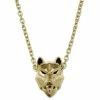 Moody Mason Gold-Tone With Wolf Head Cable Chain Necklace 1 Moody Mason Gold-Tone With Wolf Head Cable Chain Necklace -MEN NECKLACES shop 21469 1