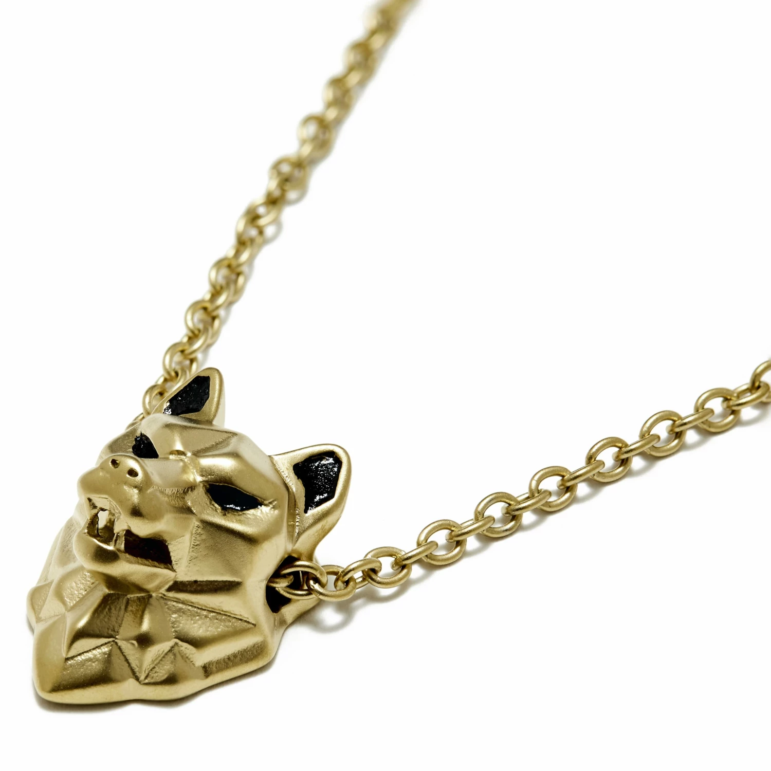 Moody Mason Gold-Tone With Wolf Head Cable Chain Necklace 4 Moody Mason Gold-Tone With Wolf Head Cable Chain Necklace - Image 2