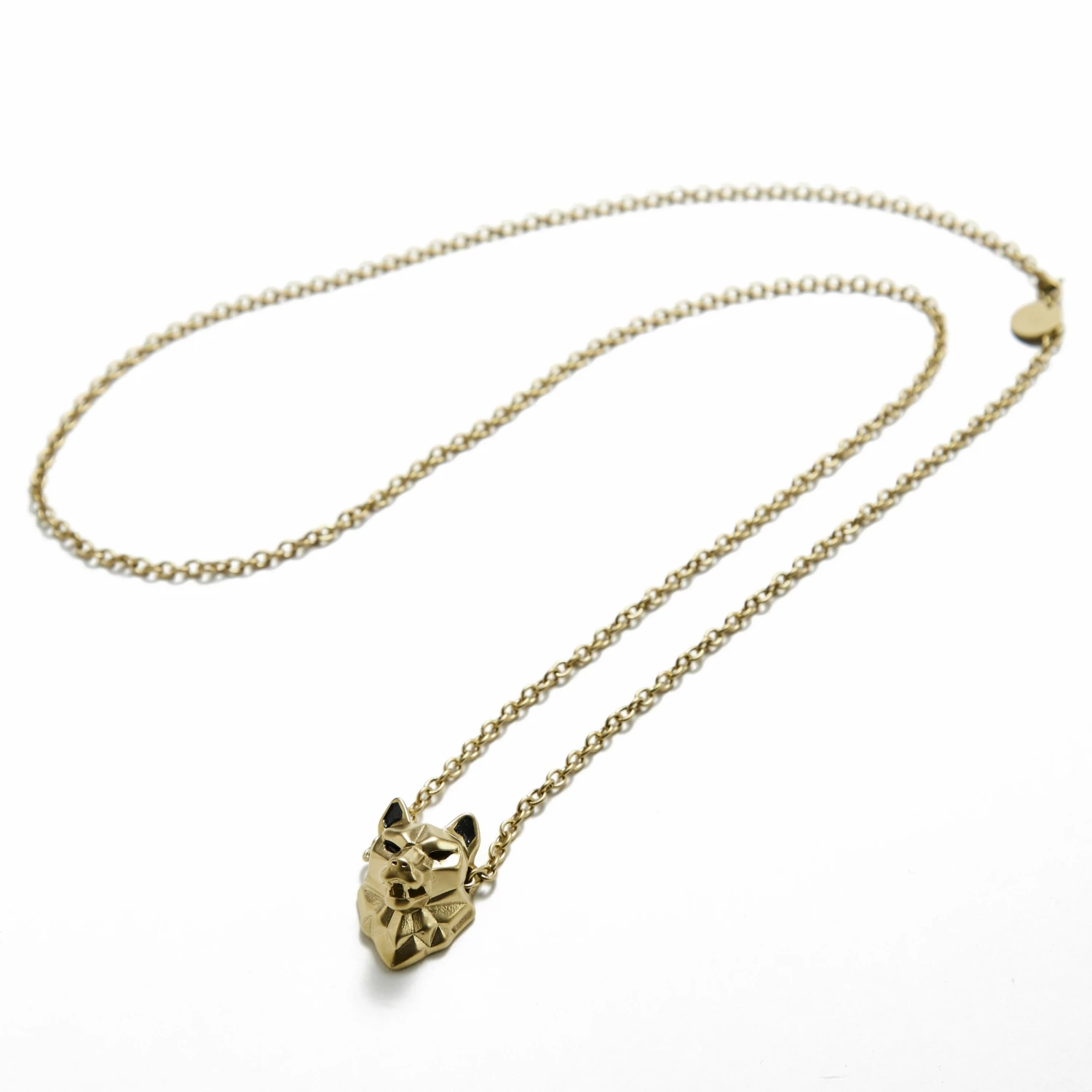 Moody Mason Gold-Tone With Wolf Head Cable Chain Necklace 5 Moody Mason Gold-Tone With Wolf Head Cable Chain Necklace - Image 3
