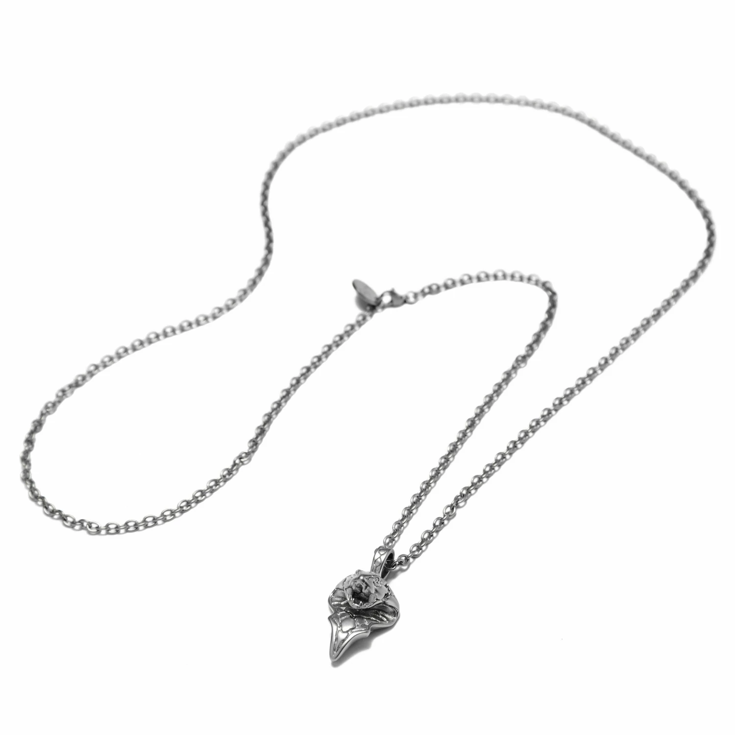 Moody Mason Silver-Tone Stainless Steel Cobra Head Cable Chain Necklace 5 Moody Mason Silver-Tone Stainless Steel Cobra Head Cable Chain Necklace - Image 3