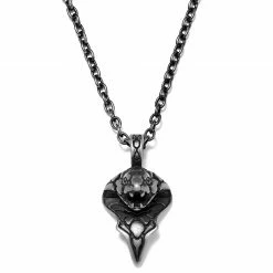 Moody Mason Black Stainless Steel Cobra Head Cable Chain Necklace