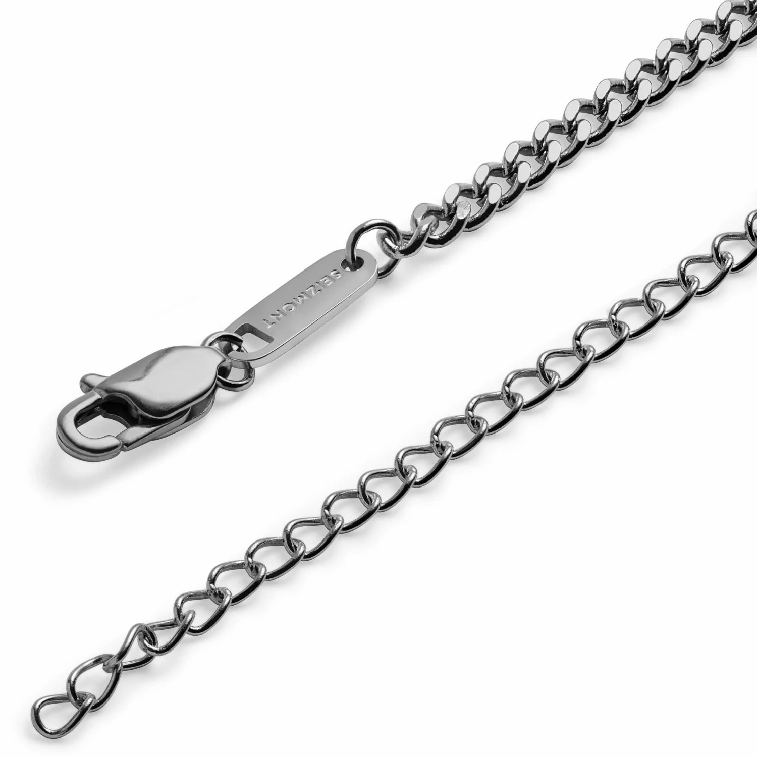 Seizmont Ace | Silver-tone Horseshoe & Spade Double Pendant Necklace 7 Seizmont Ace | Silver-tone Horseshoe & Spade Double Pendant Necklace - Image 5