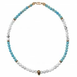 Arkai Rico | Gold-Tone With Imperial Jasper & White Turquoise Necklace Set -MEN NECKLACES shop 23 1989a75468234415065eeac4f83dbc4eb