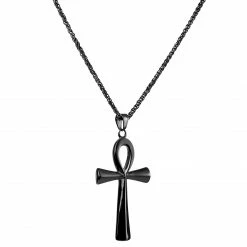 Fort Tempus Ankh | Black Stainless Steel Ankh Curb Chain Necklace 12 Fort Tempus Ankh | Black Stainless Steel Ankh Curb Chain Necklace -MEN NECKLACES shop 23 2 copy 7