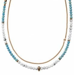 Arkai Rico | Gold-Tone With Imperial Jasper & White Turquoise Necklace Set