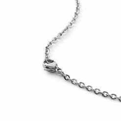 Fort Tempus Silver-Tone Stainless Steel Cross Cable Chain Necklace -MEN NECKLACES shop 24 4 copy 4