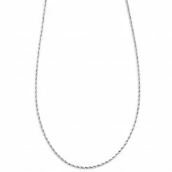 Fort Tempus 3 mm Silver-Tone Stainless Steel Rope Chain Necklace