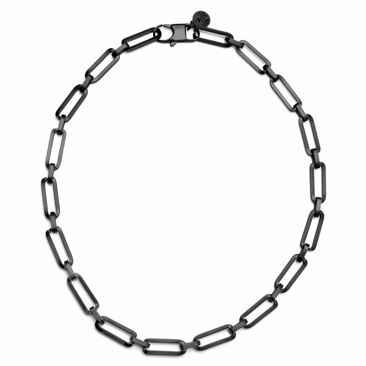 Lucleon Amager | 8 mm Gunmetal Stainless Steel Cable Chain Necklace 4 Lucleon Amager | 8 mm Gunmetal Stainless Steel Cable Chain Necklace - Image 2