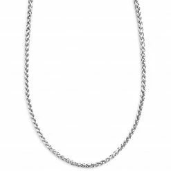 Fort Tempus 5 mm Silver-Tone Stainless Steel Interlinking Chain Necklace