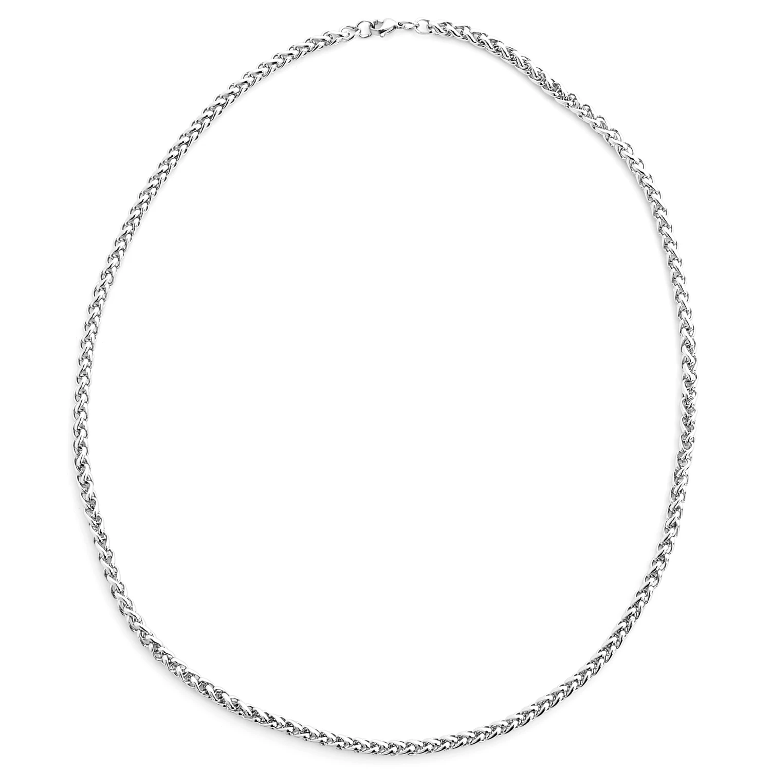 Fort Tempus 5 mm Silver-Tone Stainless Steel Interlinking Chain Necklace 5 Fort Tempus 5 mm Silver-Tone Stainless Steel Interlinking Chain Necklace - Image 3