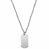 Lucleon Zodiac | Silver-Tone Stainless Steel Aquarius Star Sign Dog Tag Cable Chain Necklace -MEN NECKLACES shop 28 122f3b1bbba2a954d07b365b618fcdeab