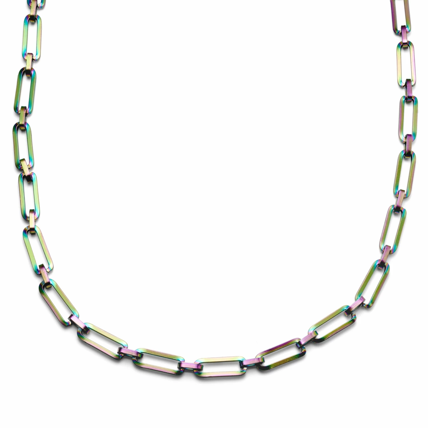 Lucleon Amager | 8 mm Rainbow Stainless Steel Cable Chain Necklace 3 Lucleon Amager | 8 mm Rainbow Stainless Steel Cable Chain Necklace