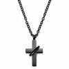 Lucleon Black Stainless Steel With Cross & Ring Cable Chain Necklace -MEN NECKLACES shop 29 1373eb1b5adef2ab42c7130ff3168a052