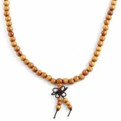 Collin Rowe Orange Wooden Beaded Necklace