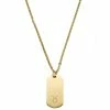 Lucleon Zodiac | Gold-Tone Taurus Star Sign Dog Tag Cable Chain Necklace -MEN NECKLACES shop 3 1.84d06f603a1814d3cab8df574f11ad14