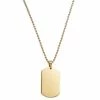 Lucleon Gold-Tone Dog Tag Ball Chain Necklace -MEN NECKLACES shop 3 1 594ec7896f2568ffda33ca5e0e521ff0