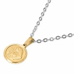 Fort Tempus Virgin Mary Gold-Tone Pendant & Necklace -MEN NECKLACES shop 3 2.764dee3c5a411620b44d9afc106a2576
