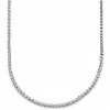 Lucleon Amager | Silver-Tone Zirconia Stainless Steel Chain Necklace -MEN NECKLACES shop 3 2llamag