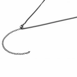 Lucleon Iconic | Black Stainless Steel Triangle Curb Chain Necklace 12 Lucleon Iconic | Black Stainless Steel Triangle Curb Chain Necklace -MEN NECKLACES shop 3 3 222