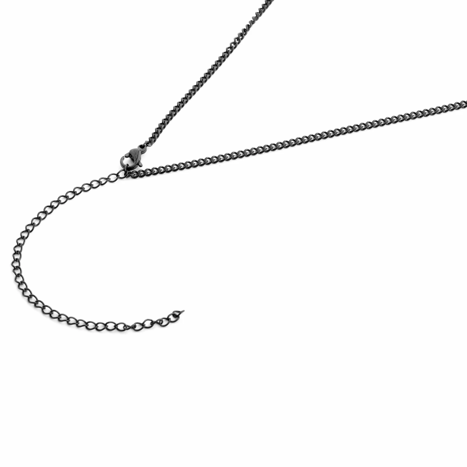 Lucleon Iconic | Black Stainless Steel Triangle Curb Chain Necklace 7 Lucleon Iconic | Black Stainless Steel Triangle Curb Chain Necklace - Image 5