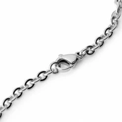Fort Tempus Silver-Tone Stainless Steel Cross Sword Cable Chain Necklace -MEN NECKLACES shop 3 4 copy 29