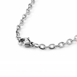 Fort Tempus Silver-Tone & Black Stainless Steel Revolving Cross Cable Chain Necklace -MEN NECKLACES shop 3 5 copy 18