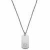 Lucleon Zodiac | Silver-Tone Stainless Steel Cancer Star Sign Dog Tag Cable Chain Necklace -MEN NECKLACES shop 30 1b58249a5f1d507a69d9cee1d3a088a2a