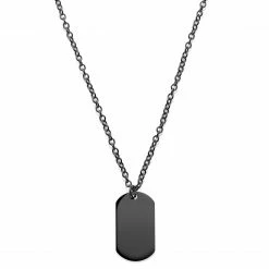 Lucleon Black Stainless Steel & Dog Tag Cable Chain Necklace 9 Lucleon Black Stainless Steel & Dog Tag Cable Chain Necklace -MEN NECKLACES shop 31 2c7bde16d4e9722acab8f5ef86ea8b339