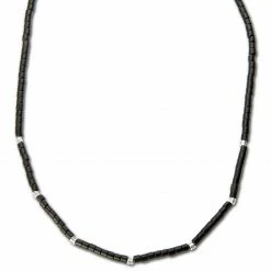 Waykins Simple Black Beaded Necklace