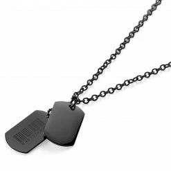 Lucleon Black Dog Tag Barcode Necklace -MEN NECKLACES shop 32 332c5c8905aea0c27b5a34603c6b5ac49