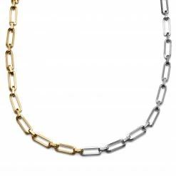 Lucleon Amager | 8 mm Silver- & Gold-Tone Cable Chain Necklace