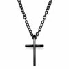 Lucleon Black Stainless Steel With Bend Cross Cable Chain Necklace -MEN NECKLACES shop 37 18d5de66d6c26e5dfefb59c0d48a45d7e