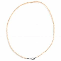 Collin Rowe 3 mm Orange Woven Leather Necklace -MEN NECKLACES shop 3 159 1 37 1 132