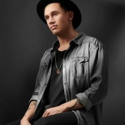 Arkai Orisun | Gold-Tone & Mahogany Obsidian Circle Box Chain Necklace 10 Arkai Orisun | Gold-Tone & Mahogany Obsidian Circle Box Chain Necklace -MEN NECKLACES shop 4 1 24633